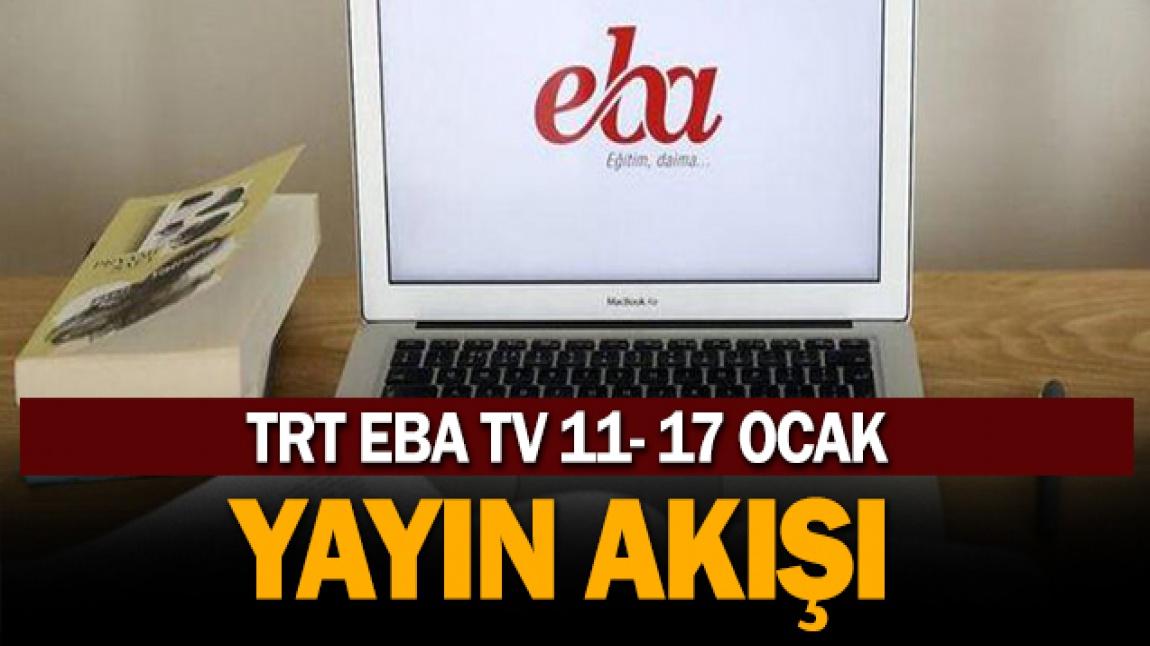 11-17 Ocak EBA TV Yayın Akışıdır !